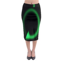 Rotating Ring Loading Circle Various Colors Loop Motion Green Midi Pencil Skirt by Mariart