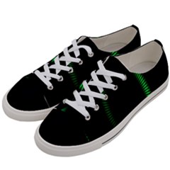 Rotating Ring Loading Circle Various Colors Loop Motion Green Women s Low Top Canvas Sneakers