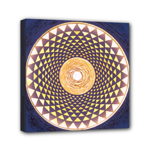 Sahasrara Blue Mini Canvas 6  X 6  by Mariart