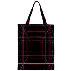 Retro Neon Grid Squares And Circle Pop Loop Motion Background Plaid Zipper Classic Tote Bag by Mariart