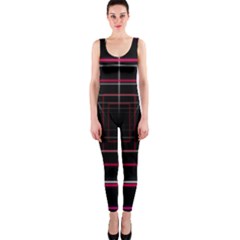 Retro Neon Grid Squares And Circle Pop Loop Motion Background Plaid Onepiece Catsuit