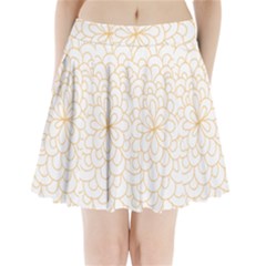 Rosette Flower Floral Pleated Mini Skirt by Mariart