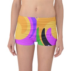 Spiral Digital Pop Rainbow Reversible Boyleg Bikini Bottoms by Mariart