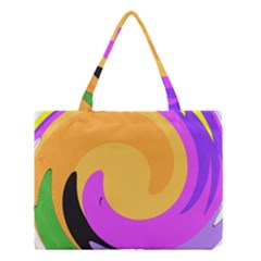 Spiral Digital Pop Rainbow Medium Tote Bag by Mariart