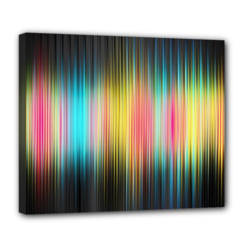 Sound Colors Rainbow Line Vertical Space Deluxe Canvas 24  X 20  