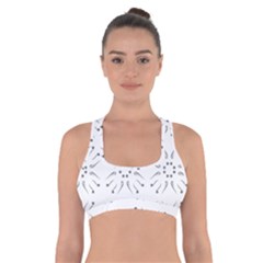 Squid Flower Floral Polka Dots Sunflower Cross Back Sports Bra