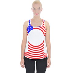 Stars Stripes Circle Red Blue Piece Up Tank Top by Mariart