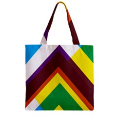 Triangle Chevron Rainbow Web Geeks Zipper Grocery Tote Bag