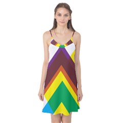 Triangle Chevron Rainbow Web Geeks Camis Nightgown by Mariart