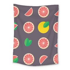 Wild Textures Grapefruits Pattern Lime Orange Medium Tapestry by Mariart