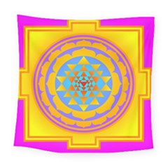 Triangle Orange Pink Square Tapestry (large)