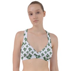 Nature Motif Pattern Design Sweetheart Sports Bra