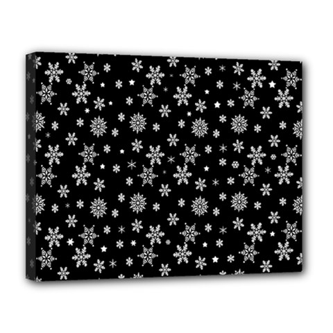 Xmas Pattern Canvas 14  X 11  by Valentinaart