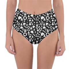 Xmas Pattern Reversible High-waist Bikini Bottoms by Valentinaart