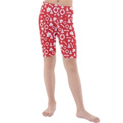 Xmas pattern Kids  Mid Length Swim Shorts