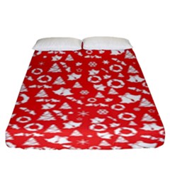 Xmas pattern Fitted Sheet (King Size)