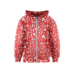 Xmas pattern Kids  Zipper Hoodie