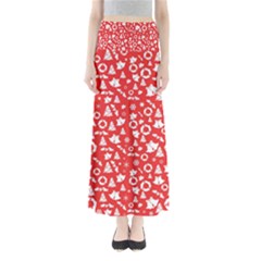 Xmas pattern Full Length Maxi Skirt