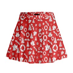 Xmas pattern Mini Flare Skirt