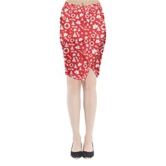 Xmas pattern Midi Wrap Pencil Skirt