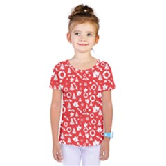 Xmas pattern Kids  One Piece Tee