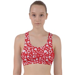 Xmas pattern Back Weave Sports Bra