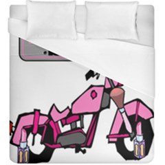 Biker Babe Duvet Cover (king Size) by SpaceyQT