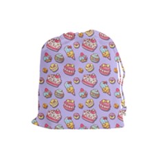 Sweet Pattern Drawstring Pouches (large)  by Valentinaart