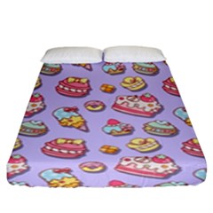 Sweet Pattern Fitted Sheet (king Size) by Valentinaart