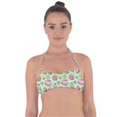 Sweet pattern Halter Bandeau Bikini Top