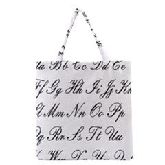 Alphabet Embassy Font Grocery Tote Bag by Mariart