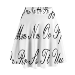 Alphabet Embassy Font High Waist Skirt by Mariart