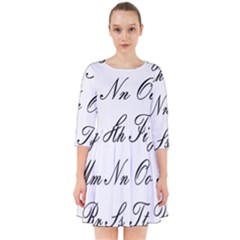 Alphabet Embassy Font Smock Dress by Mariart