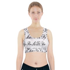 Alphabet Embassy Font Sports Bra With Pocket by Mariart