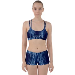 Worm Hole Line Space Blue Women s Sports Set by Mariart