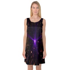 Animation Plasma Ball Going Hot Explode Bigbang Supernova Stars Shining Light Space Universe Zooming Sleeveless Satin Nightdress by Mariart