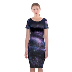 Animation Plasma Ball Going Hot Explode Bigbang Supernova Stars Shining Light Space Universe Zooming Classic Short Sleeve Midi Dress