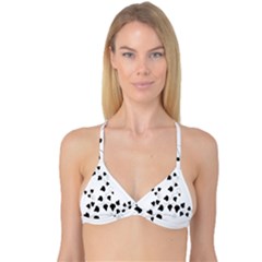 Black Leaf Reversible Tri Bikini Top