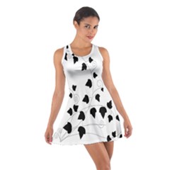 Black Leaf Cotton Racerback Dress