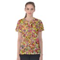 Multicolored Mixcolor Geometric Pattern Women s Cotton Tee View1