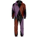 Knit Geometric Plaid Fabric Pattern Hooded Jumpsuit (Men)  View2