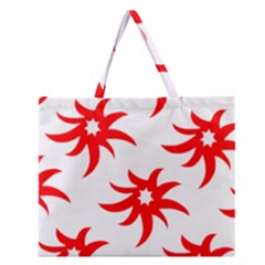 Star Figure Form Pattern Structure Zipper Large Tote Bag by Nexatart