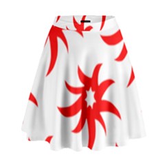 Star Figure Form Pattern Structure High Waist Skirt by Nexatart