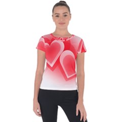 Heart Love Romantic Art Abstract Short Sleeve Sports Top  by Nexatart