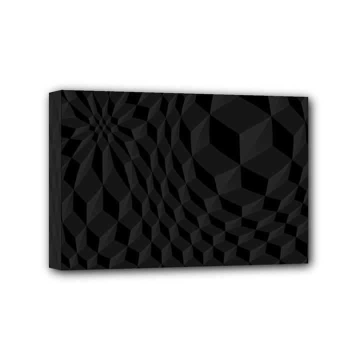 Pattern Dark Black Texture Background Mini Canvas 6  x 4 