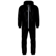 Pattern Dark Black Texture Background Hooded Jumpsuit (men) 