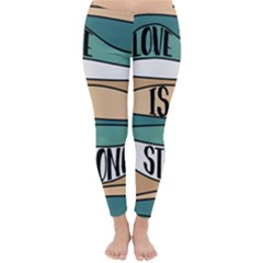 Love Sign Romantic Abstract Classic Winter Leggings by Nexatart