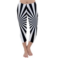 Rays Stripes Ray Laser Background Capri Winter Leggings 