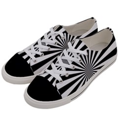 Rays Stripes Ray Laser Background Women s Low Top Canvas Sneakers