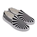 Rays Stripes Ray Laser Background Women s Canvas Slip Ons View3